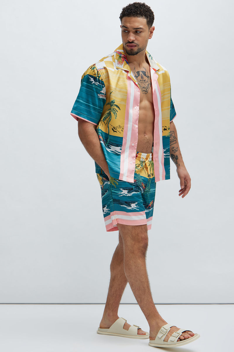 Boracay Beach Swim Trunks - Multi Color | Fashion Nova, Mens Swim ...