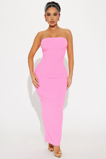 Rosana Ribbed Maxi Dress - Pink, Fashion Nova, Dresses