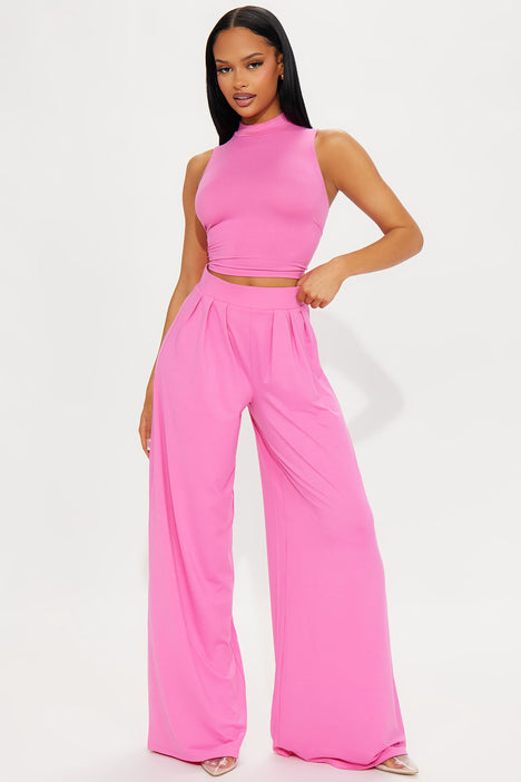 Matching Set Pink Pants Women, Pink Clothing Sets Women