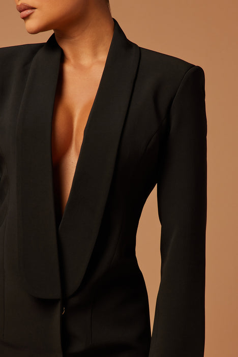 Akaira Blazer Dress - Black, Fashion Nova, Dresses