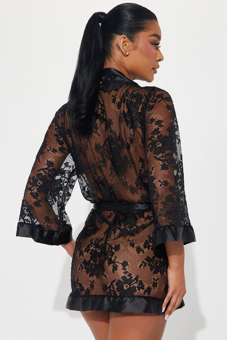 Black Lace Robe 