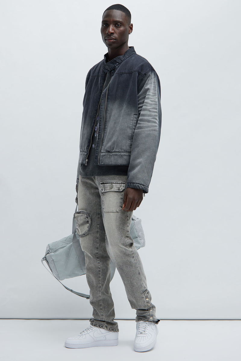 3D Pocket Slim Convertible Snap Flare Jeans - Grey | Fashion Nova, Mens ...