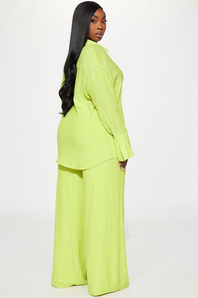 My Moment Gauze Pant Set - Green | Fashion Nova, Matching Sets ...