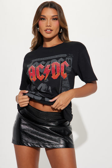 ACDC Burnout Cami - Black Wash, Fashion Nova, Screens Tops and Bottoms