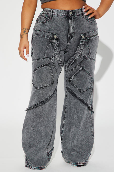 Taking A Chance Easy Waist Wide Leg Jeans - Light Wash