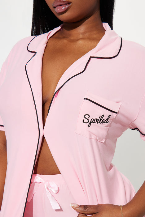 Girl Boss Vibes PJ Short Set - Black/Pink, Fashion Nova, Lingerie &  Sleepwear