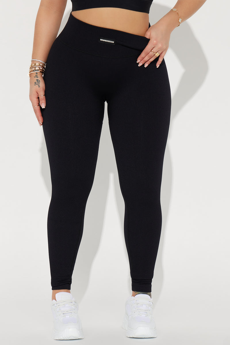 Fighter Ribbed Active Legging In Infinity Seamless - Black | Fashion ...