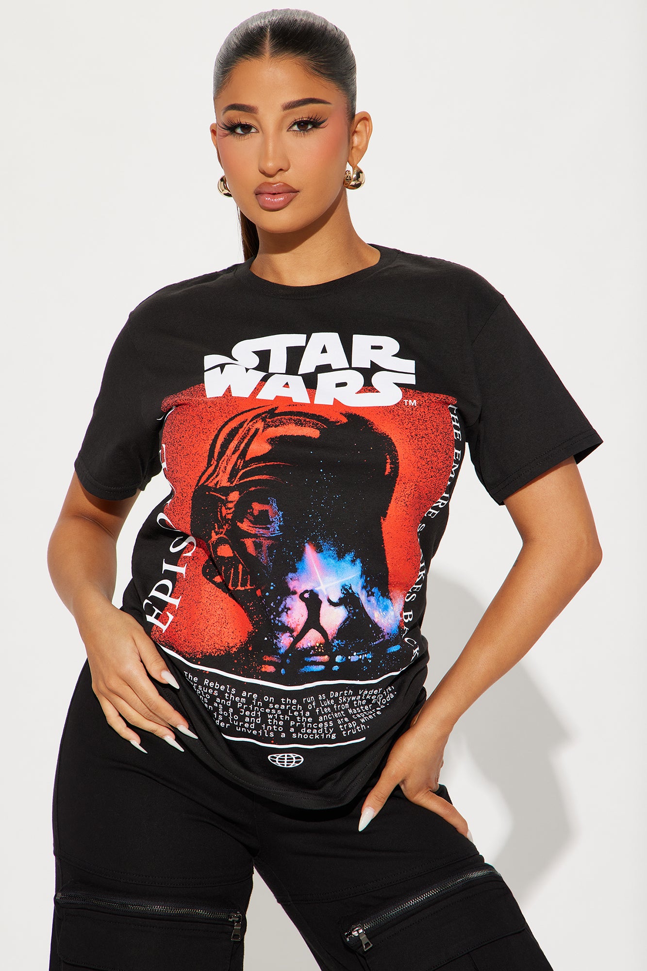 Star Wars Luke Vs Vader Graphic Tee - Black