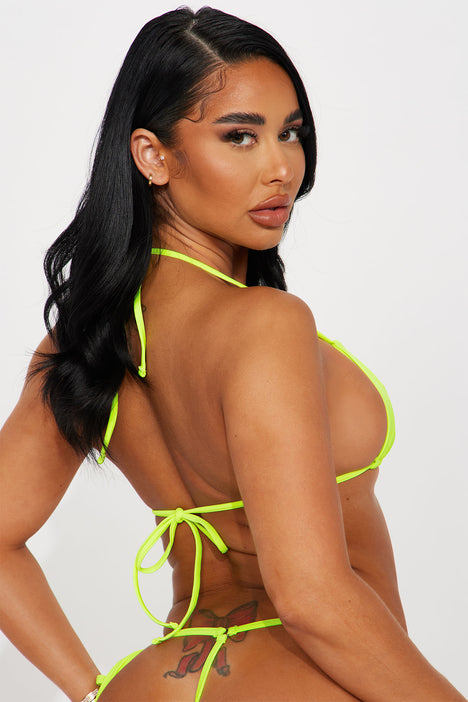 Maui Micro Triangle Bikini Top - Lime, Fashion Nova, Swimwear