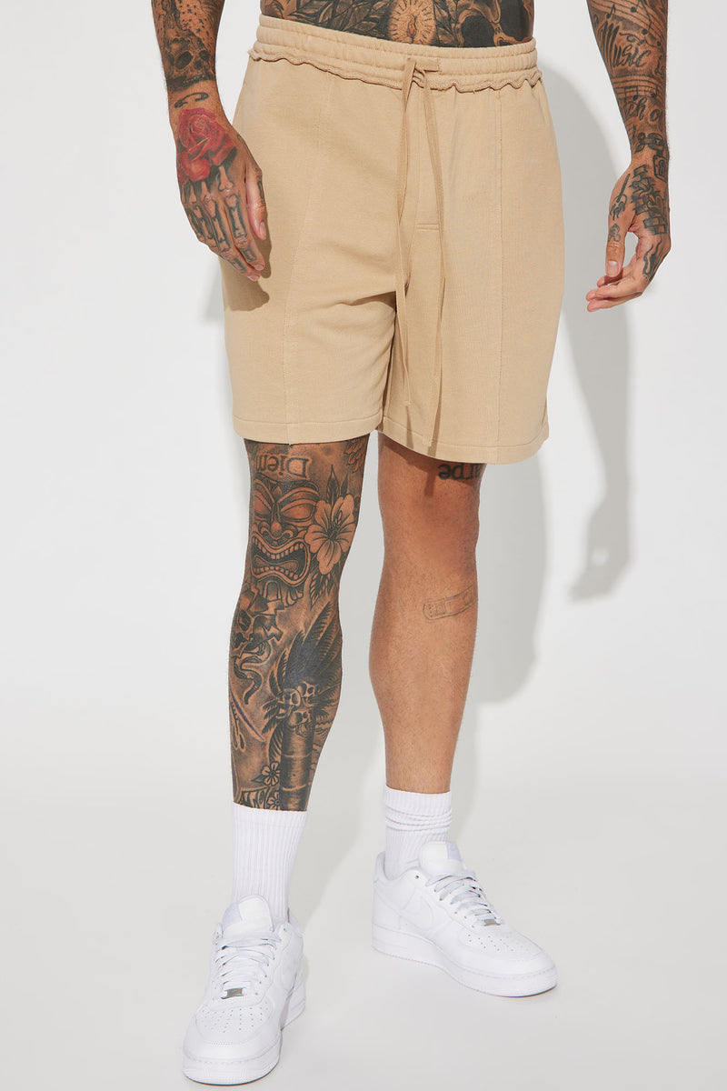 I Like How It Looks Terry Shorts - Tan | Fashion Nova, Mens Fleece ...
