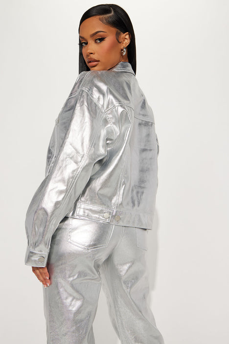 On My Way Cropped Jacket - Silver  Fashion Nova, Jackets & Coats