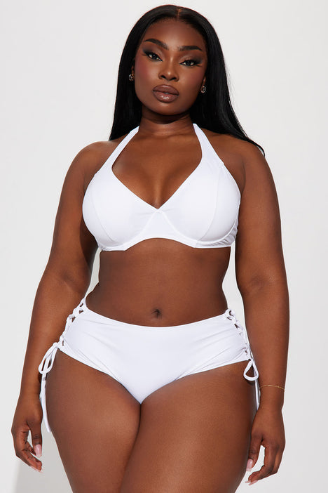 Maui Halter Support Bikini Top - White, Fashion Nova, Swimwear