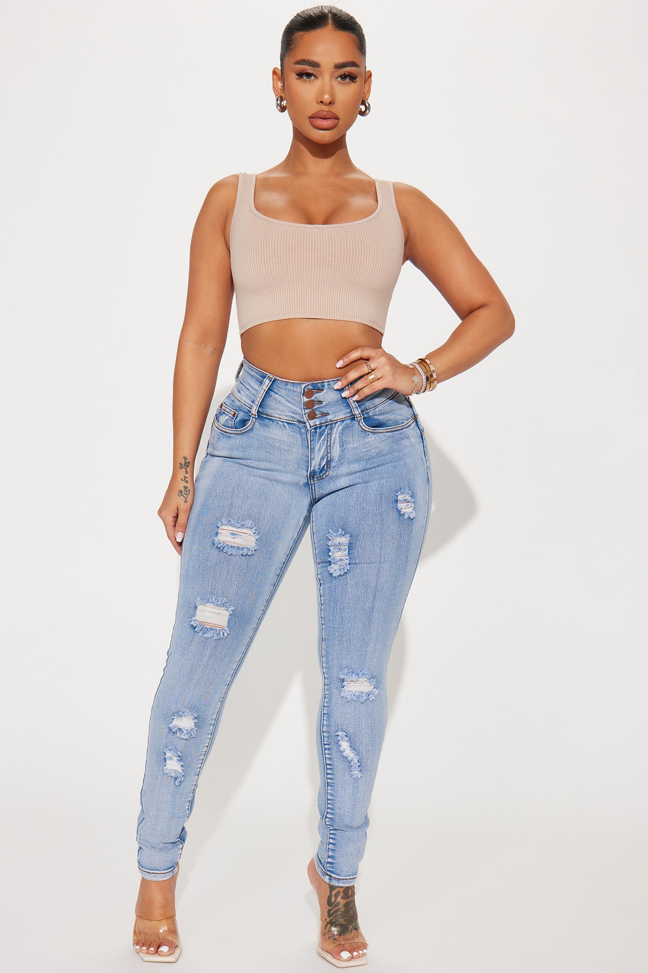 Baby Got Back Booty Lifting Jeans - Light Blue Wash