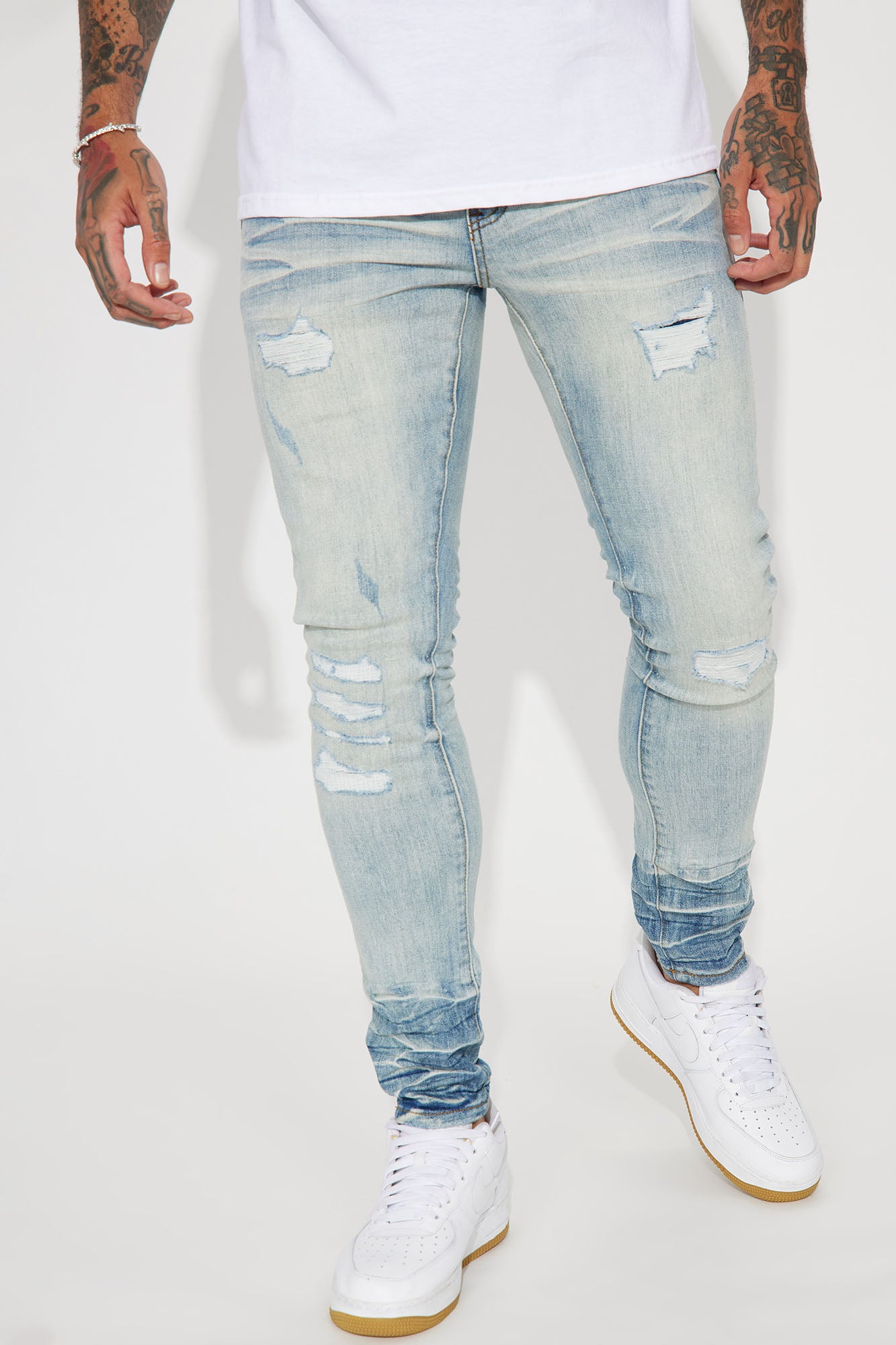 Keep A Secret Stacked Skinny Jeans - Red