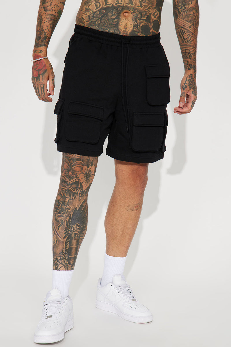 Different Levels Relaxed Cargo Shorts - Black | Fashion Nova, Mens ...