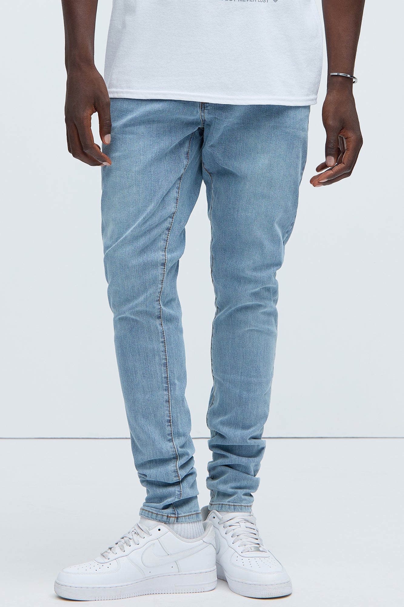 Cornell Stacked Skinny Jeans - Blue Wash