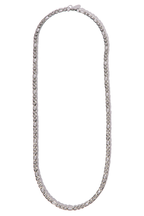 4.5mm Figaro Chain Necklace - Silver