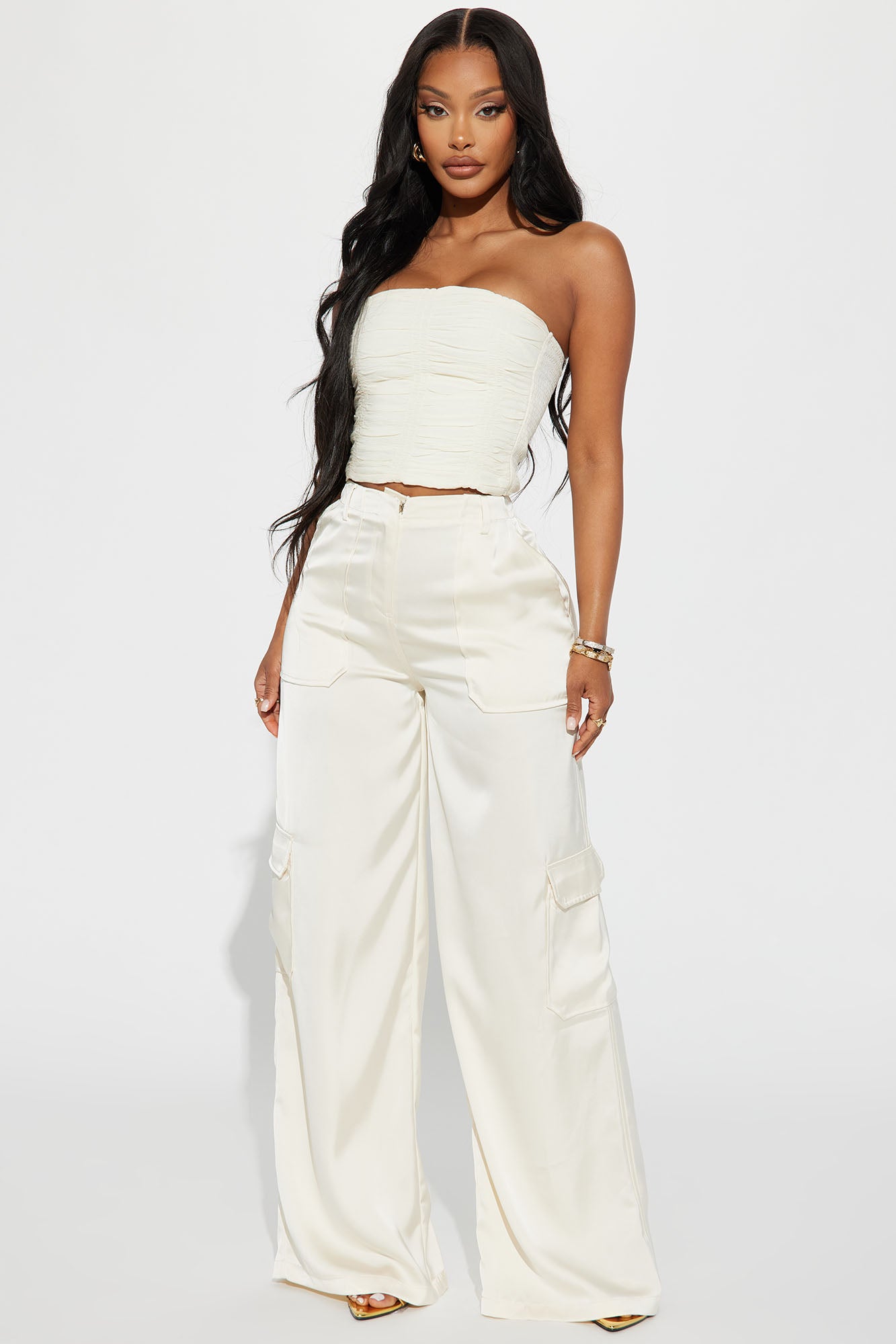 Forever 21 Satin Cargo Pants - ShopStyle