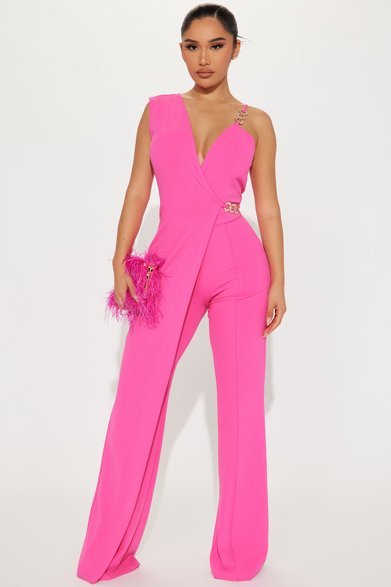 Fashion nova hot sale pink jumpsuit