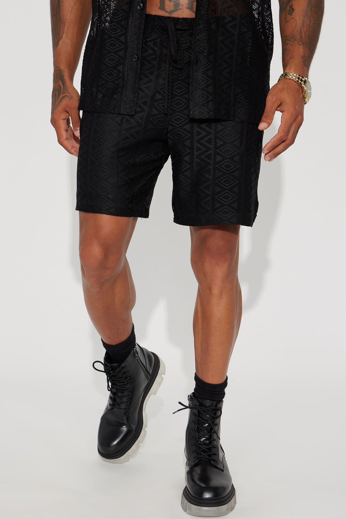 Shorts de shop crochet negro