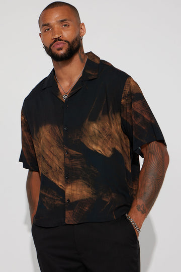 Links Satin Long Sleeve Button Up Shirt - Chocolate, Fashion Nova, Mens  Shirts