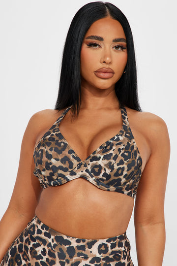 Maui Side Tie Thong Bottom - Leopard, Fashion Nova, Swimwear