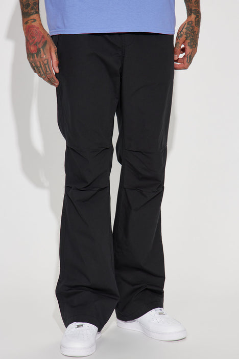 Sentient Utility Slim Flare Parachute Pants - Black