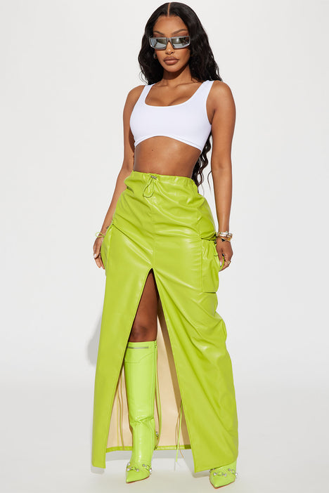 Sour Then Sweet Cargo Maxi Skirt - Lime | Fashion Nova, Skirts