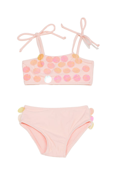 CURITIBA MINI NALITA girl's pink two-piece swimsuit