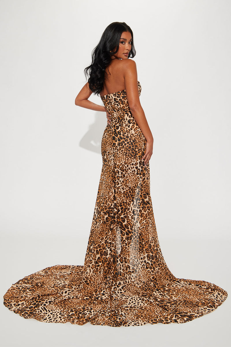 DG leopard-print cotton-blend dress