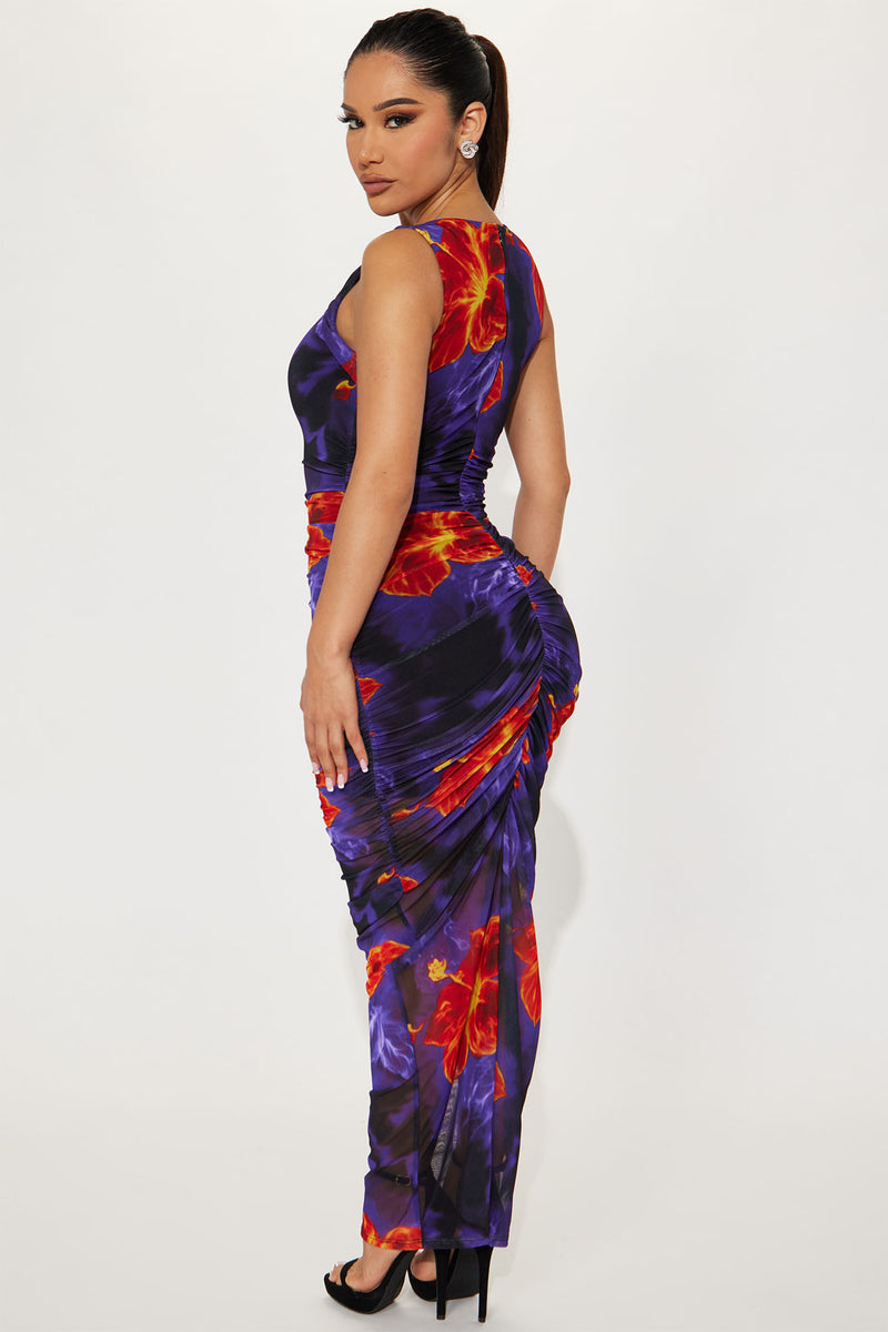 Meet Me At The Tiki Bar Maxi Dress - Purple/combo | Fashion Nova ...