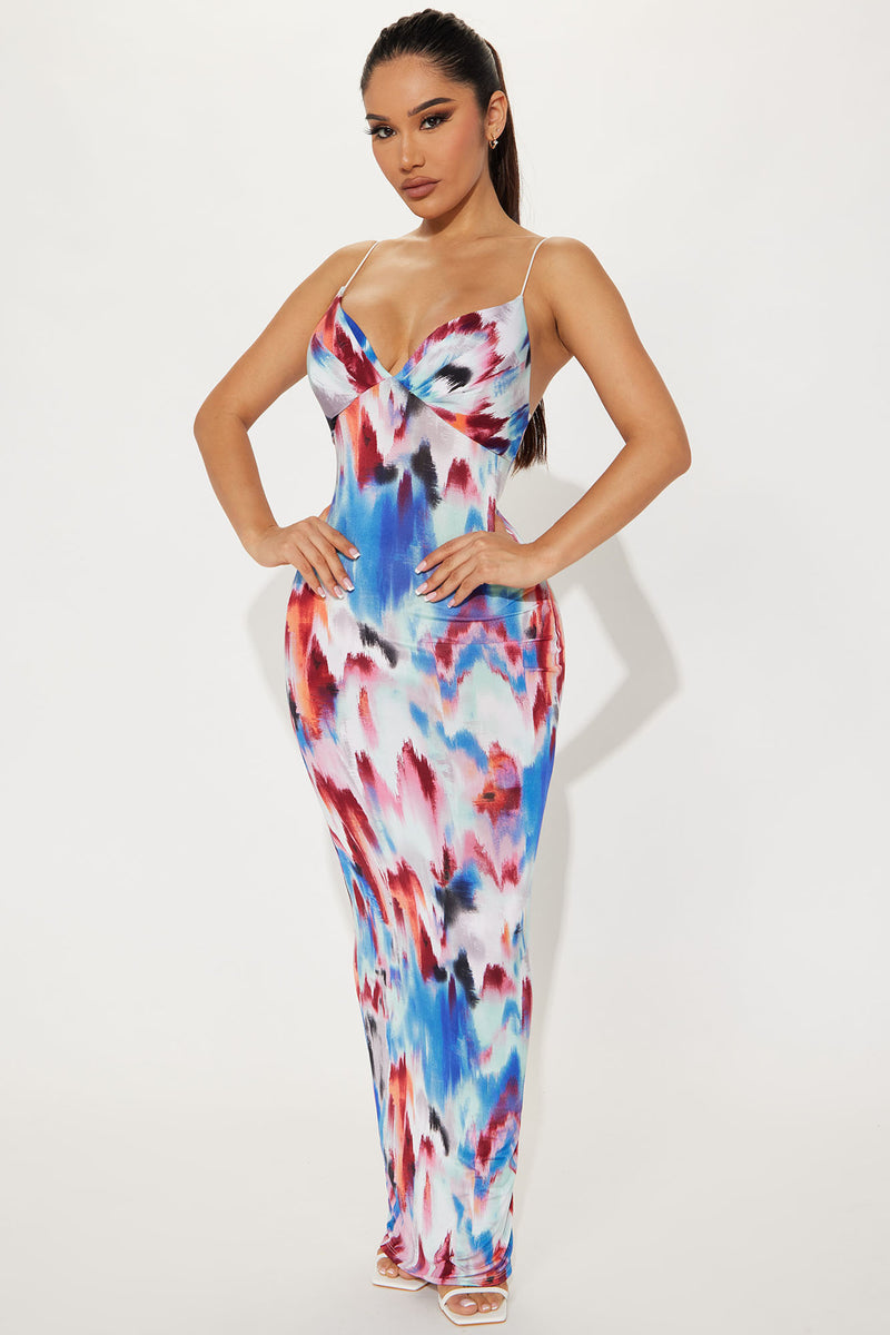 Spring Ready Maxi Dress - Blue/combo | Fashion Nova, Dresses | Fashion Nova