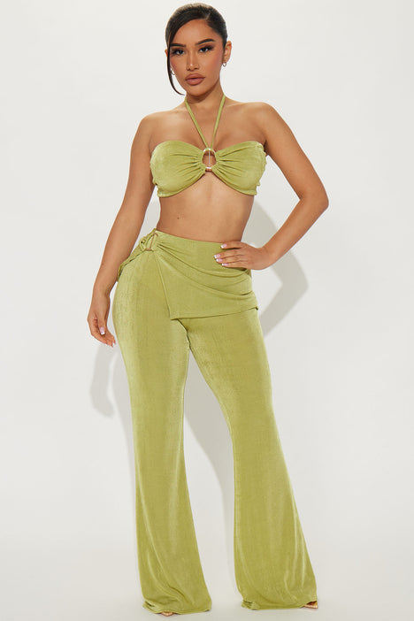 Feeling Focused Plaid Pant Set - Green/combo, Fashion Nova, Matching Sets