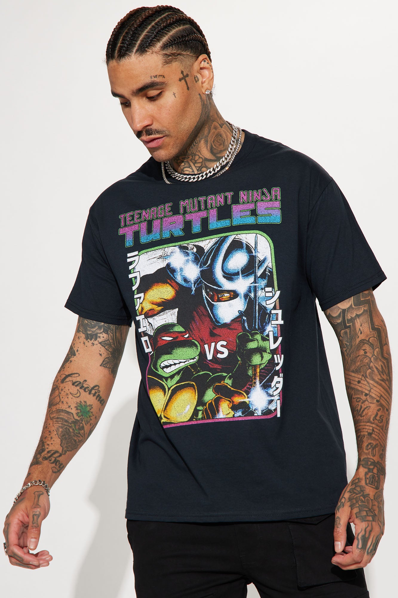 Teenage Mutant Ninja Turtles VS Short Sleeve Tee - Black | Fashion