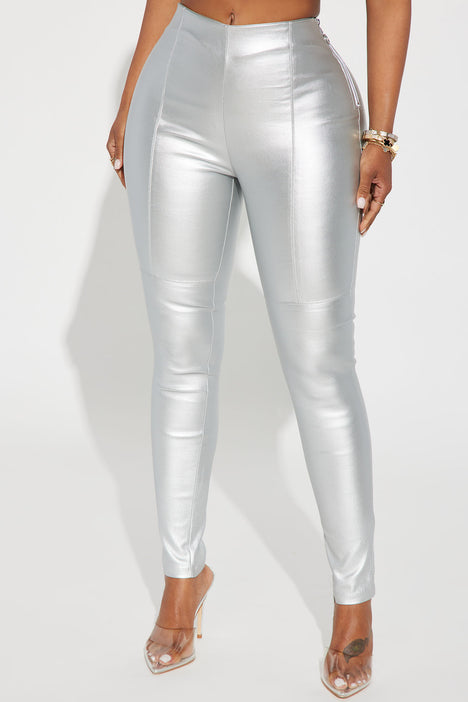 A Different Galaxy Faux Leather Pant 29 - Pink