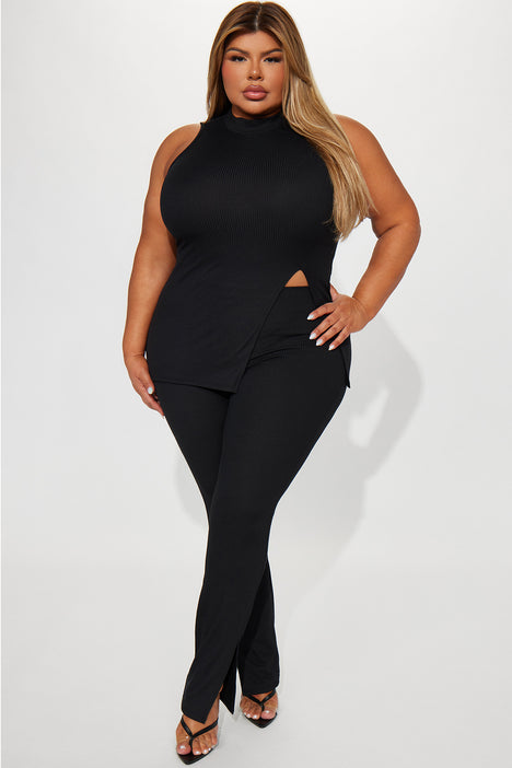 Women's Ready For You Ribbed Legging Set in Black Size Large by Fashion  Nova