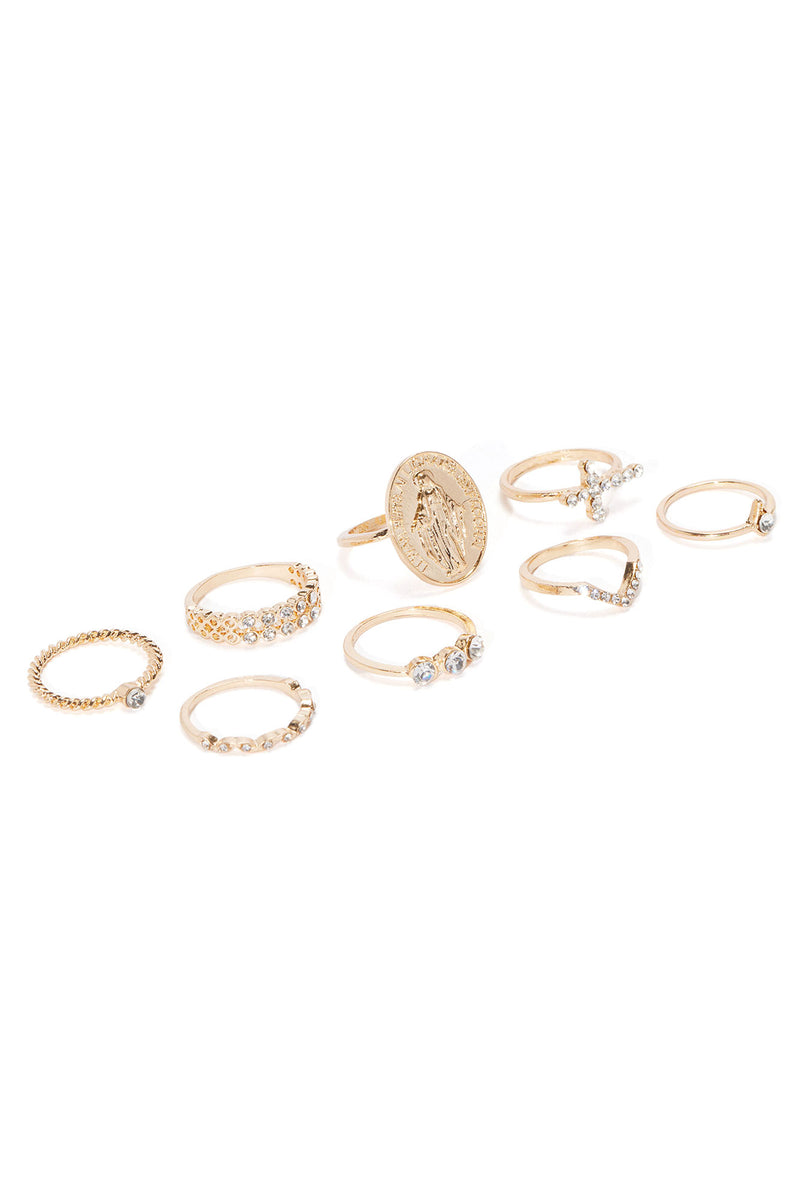 All In Good Faith 8 Piece Ring Set - Gold | Fashion Nova, Jewelry ...
