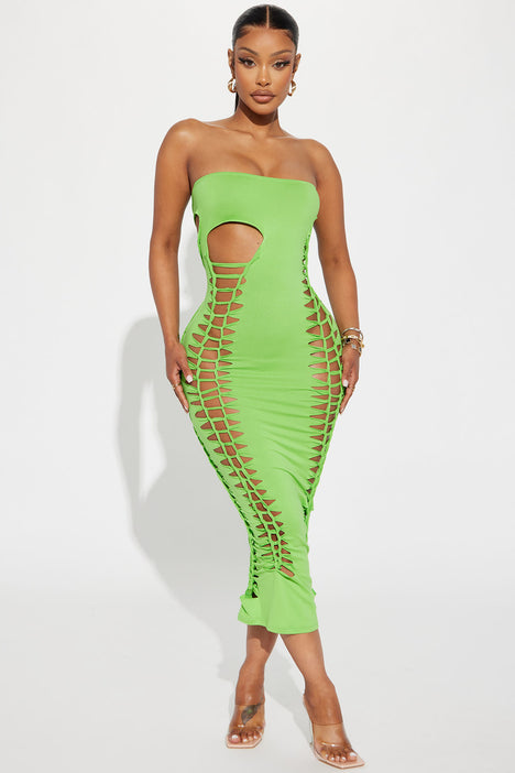 Neon green fashion cheap nova dress