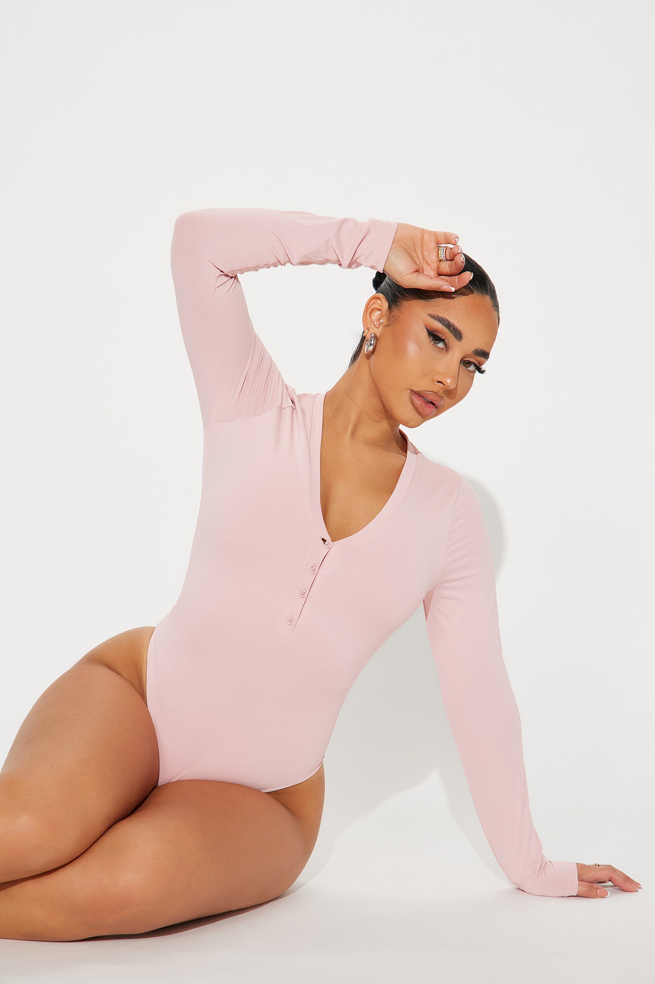 Katerine Double Layered Bodysuit - Pink | Fashion Nova, Bodysuits