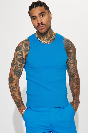 Men's White Basic Sleeveless jersey Tank Top-A – Nova Fashion Shop