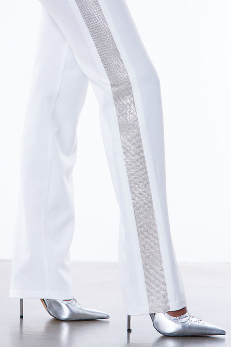Cotton Regular Fit White Designer Ladies Lace Pant, 38 at Rs 499