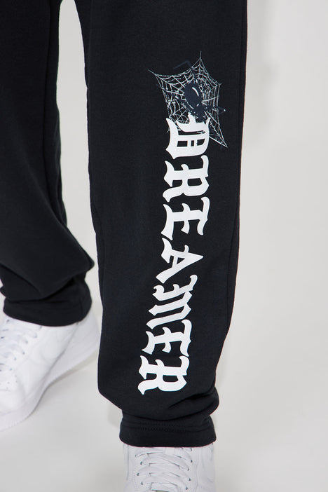 Black Dreamer Sweatpants with Two Side Pockets