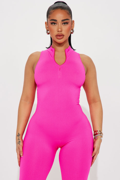 Find My Way Seamless Jumpsuit - Pink, Fashion Nova, Jumpsuits