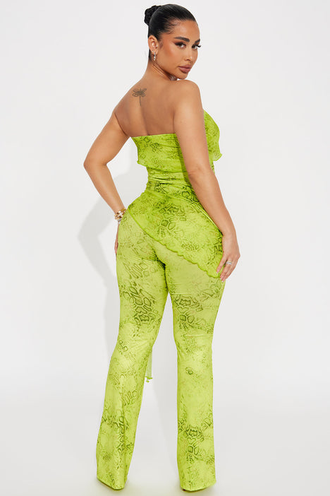 Neon Green Sheer Harem Pants – MessQueen New York