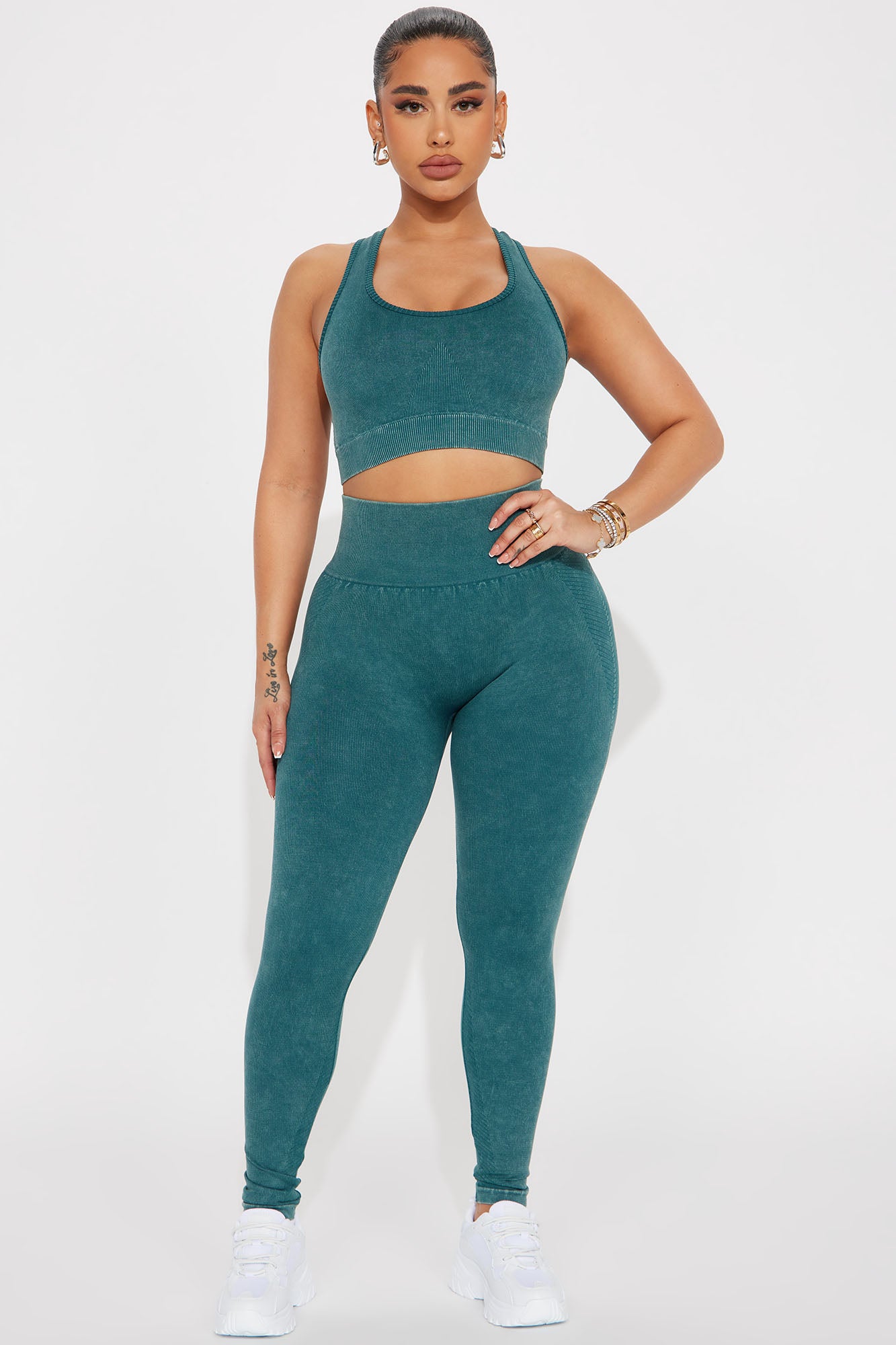 Teal Modishly Fitness Workout 3in1 Set Collection Chic, Stylish