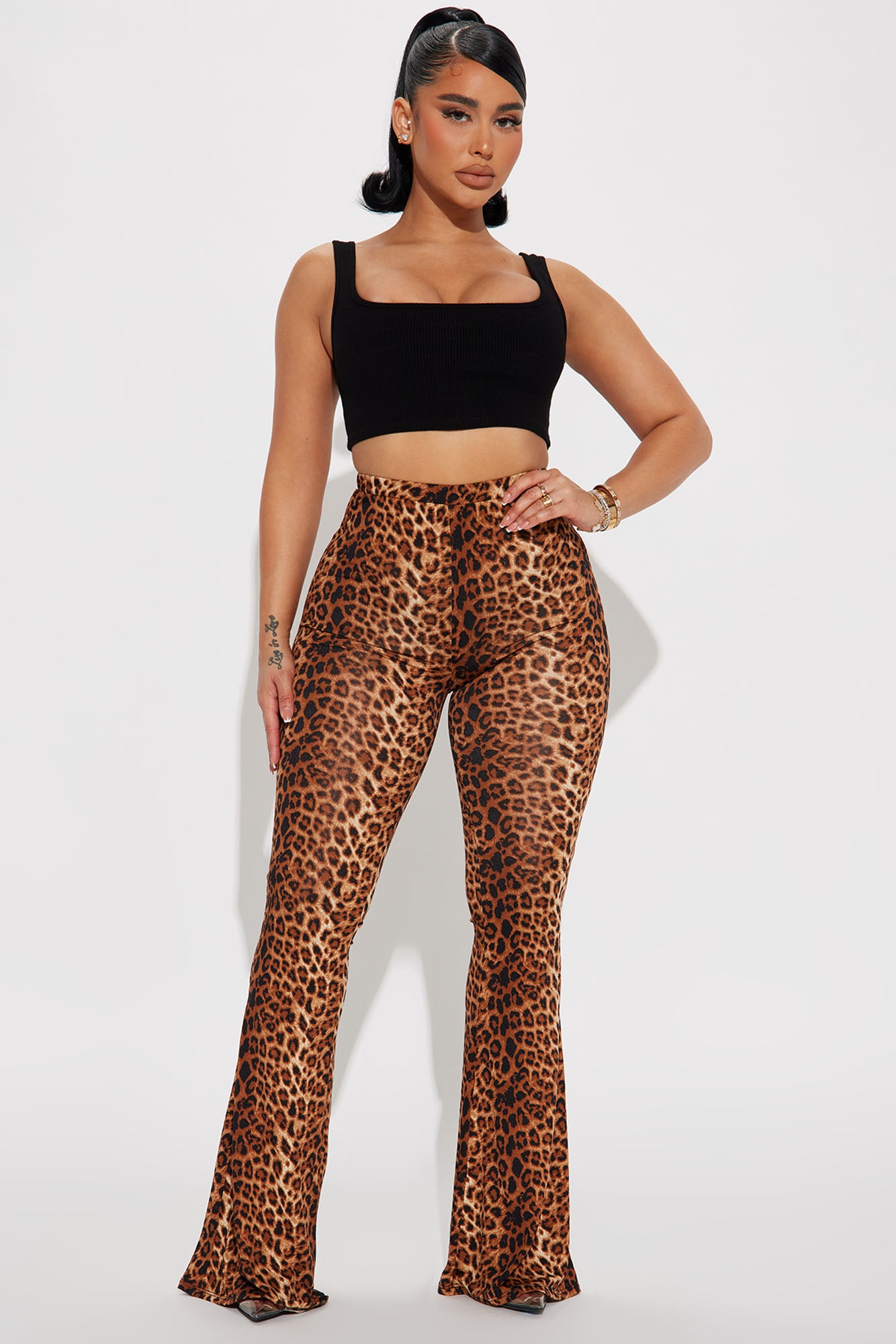 Sexy Highwaist flared pants with print