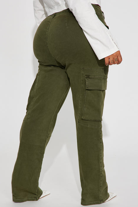 On Command Stretch Straight Fashion Cargo Leg Olive - Fashion Nova Nova, Jeans Jean | 