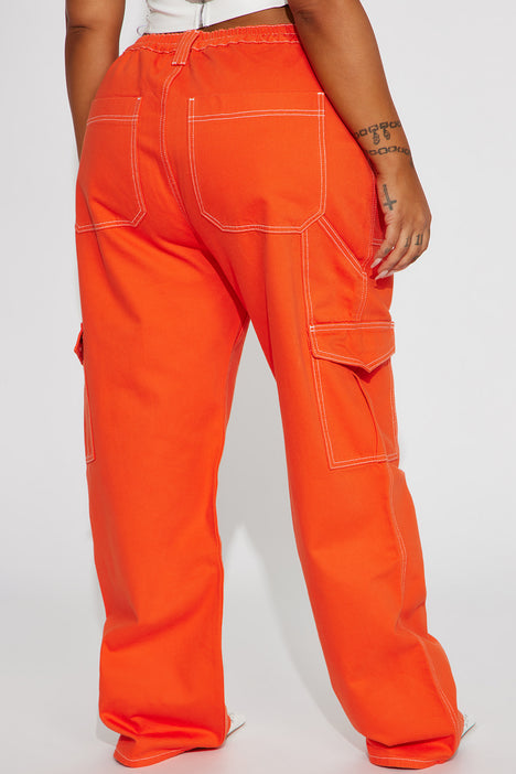 Daily Carpenter Pants - Orange, Fashion Nova, Mens Pants