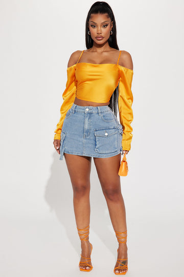Papillon Butterfly Denim Corset Top - Yellow, Fashion Nova, Shirts &  Blouses