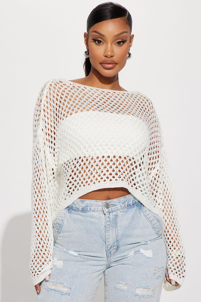 Sun Spirit Crochet Sweater - Ivory | Fashion Nova, Sweaters | Fashion Nova